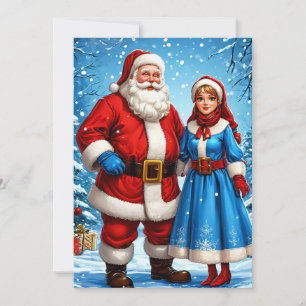 Weihnachtsmann und Snow Maiden Einladung