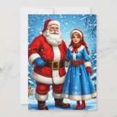 Weihnachtsmann und Snow Maiden Einladung (Rückseite)