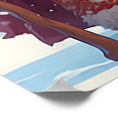 Weihnachtsmann und Snow Maiden feiern Weihnachten Poster (Ecke)