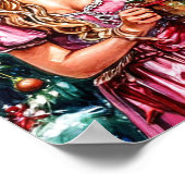 Weihnachtsmann und Snow Maiden Poster (Ecke)