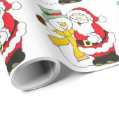 Weihnachtsmann und Snowman Geschenkpapier (Rolleneckpunkt)