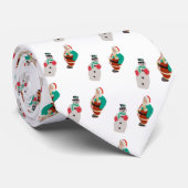 Weihnachtsmann und Snowman Krawatte (Gerollt)