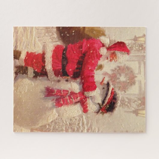 Weihnachtsmann und Snowman Puzzle (Horizontal)