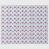 Weihnachtsmann und Snowman Wrapping Paper (blau) Geschenkpapier (Flach)