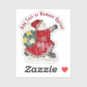 Weihnachtsmann und Spielzeugtasche Weihnachten Aufkleber