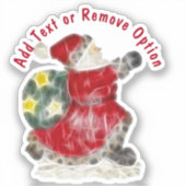 Weihnachtsmann und Spielzeugtasche Weihnachten Aufkleber (Vorderseite)