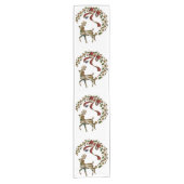 Weihnachtsmann und Sterne Kurzer Tischläufer (Vorderseite)