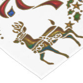 Weihnachtsmann und Sterne Kurzer Tischläufer (Ecke)