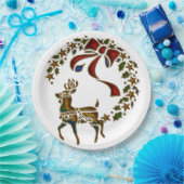 Weihnachtsmann und Sterne Pappteller (Party)
