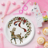 Weihnachtsmann und Sterne Pappteller (Party)