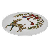 Weihnachtsmann und Sterne Schneidebrett (Ecke)