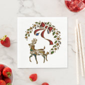 Weihnachtsmann und Sterne Serviette (Beispiel)