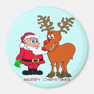 Weihnachtsmann und T - Shirt & Geschenke Magnet
