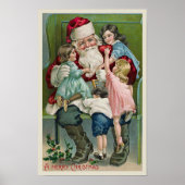 "Weihnachtsmann und vier Kinder" Poster (Vorne)