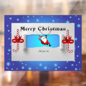 Weihnachtsmann und Weihnachten in Rot und Weiß Can Fensteraufkleber (Blatt 2)