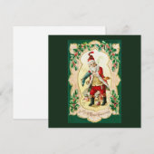 Weihnachtsmann und Weihnachten Vintage Kunst (Vorne/Hinten)