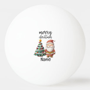 Weihnachtsmann und Weihnachtsbaum Tischtennisball