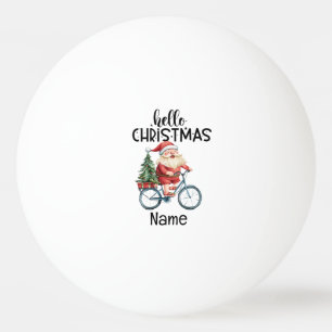 Weihnachtsmann und Weihnachtsbaum Tischtennisball