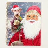 Weihnachtsmann und Weihnachtsgeschenke Airedale Do Planer (Vorderseite)
