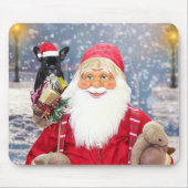 Weihnachtsmann und Weihnachtsgeschenke Französisch Mousepad (Vorne)