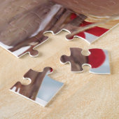 Weihnachtsmann und Weihnachtsgeschenke Französisch Puzzle (Seite)