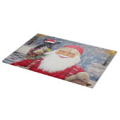 Weihnachtsmann und Weihnachtsgeschenke Französisch Schneidebrett (Ecke)