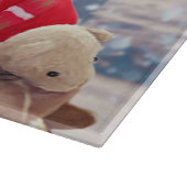 Weihnachtsmann und Weihnachtsgeschenke Französisch Schneidebrett (Ecke)