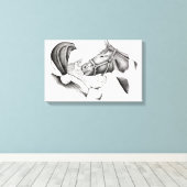 Weihnachtsmann und Weihnachtsmann Leinwanddruck (Insitu (Holzboden))