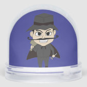 Weihnachtsmann und Weihnachtsschurke Schneekugeln (Rückseite)