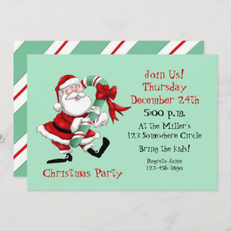 Weihnachtsmann und Zuckerrohr Einladung