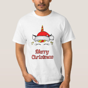 Weihnachtsmann Unicorn Weihnachten Geek Funny Gift T-Shirt