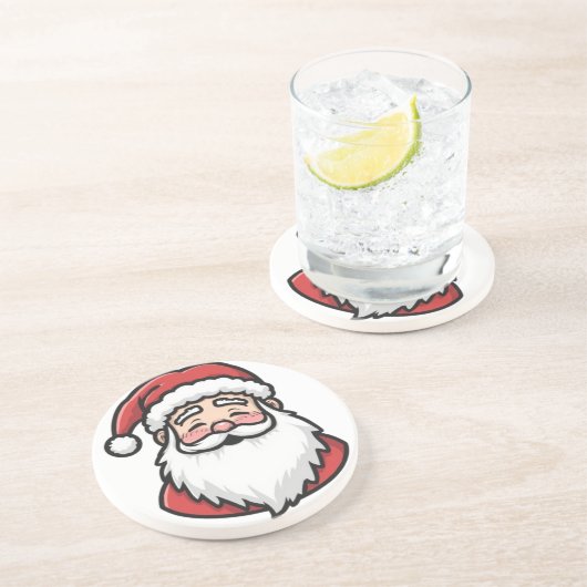 Weihnachtsmann-Untersetzer Getränkeuntersetzer (Seite)