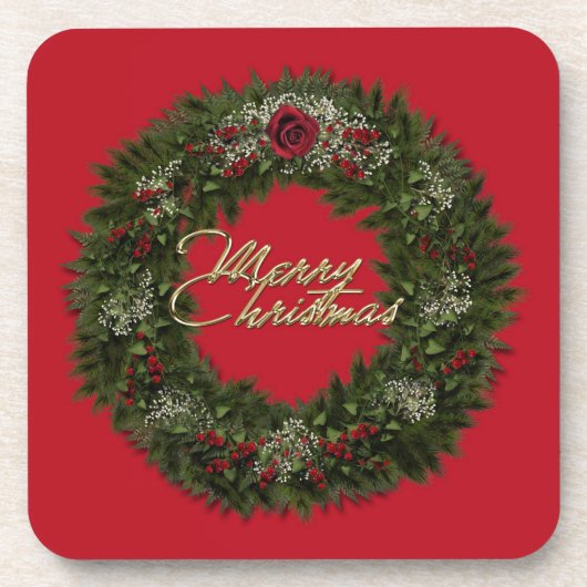 Weihnachtsmann-Untersetzer Getränkeuntersetzer (Vorderseite)