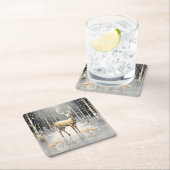 Weihnachtsmann-Untersetzer Rechteckiger Pappuntersetzer (Vor Ort)