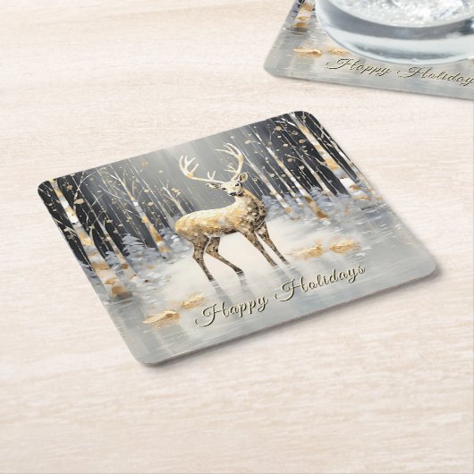 Weihnachtsmann-Untersetzer Rechteckiger Pappuntersetzer (angewinkelt)