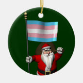 Weihnachtsmann unterstützt Transgender Community Keramik Ornament (Vorne)