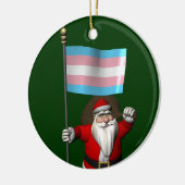 Weihnachtsmann unterstützt Transgender Community Keramik Ornament (Links)
