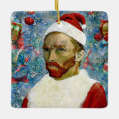 Weihnachtsmann, Van Gogh Keramikornament (Vorderseite)