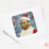 Weihnachtsmann, Van Gogh Quadratischer Aufkleber (Umschlag)