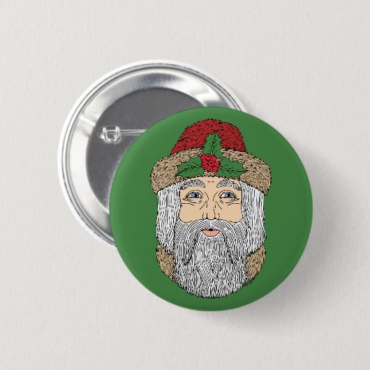 Weihnachtsmann/Vater Weihnachten Button (Vorne & Hinten)