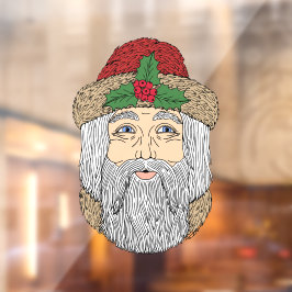 Weihnachtsmann/Vater Weihnachten Fensteraufkleber