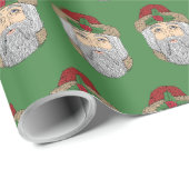 Weihnachtsmann/Vater Weihnachten Geschenkpapier (Rolleneckpunkt)
