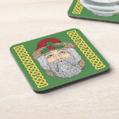 Weihnachtsmann/Vater Weihnachten Getränkeuntersetzer (Linke Seite)