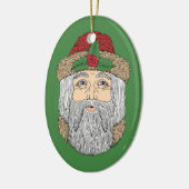 Weihnachtsmann/Vater Weihnachten Keramik Ornament (Links)