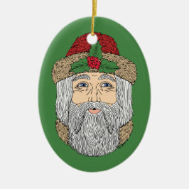 Weihnachtsmann/Vater Weihnachten Keramik Ornament