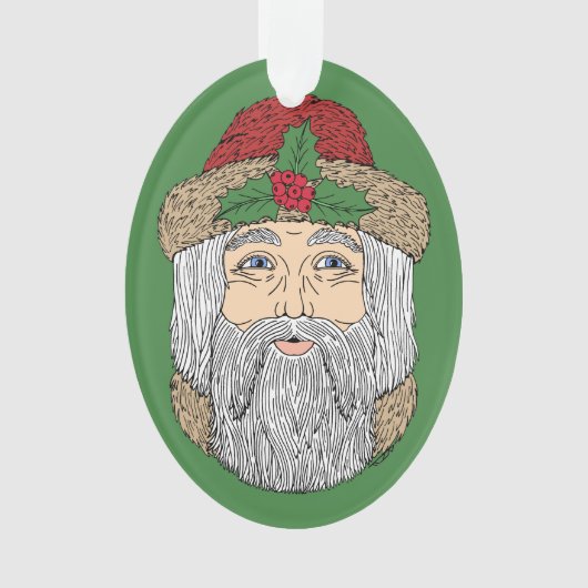 Weihnachtsmann/Vater Weihnachten Ornament (Vorderseite)