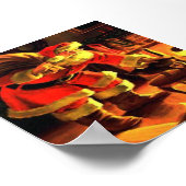 Weihnachtsmann Vintag drucken Poster (Ecke)