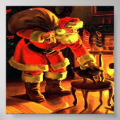 Weihnachtsmann Vintag drucken Poster (Vorne)