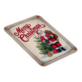 Weihnachtsmann Vintag Frohe Weihnachtsmagnet Magnet (Rechte Seite)