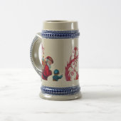 WEIHNACHTSMANN VINTAGE 2 BIERGLAS (Vorderseite Links)